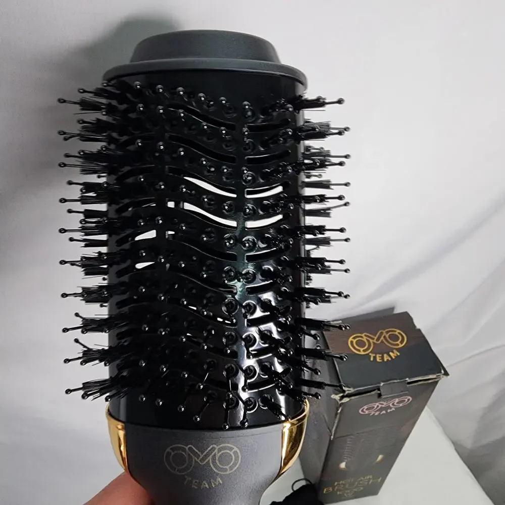 Blowout Hair Dryer Brush, Black Gold Dryer and Volumizer Oval Shape
